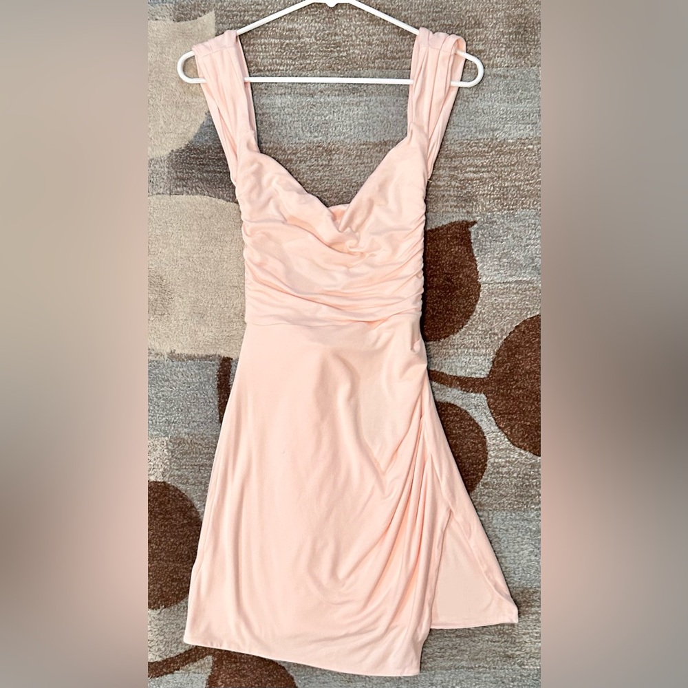 NWT Babyboo Sleeveless Draped Ria Mini Dress in Pink Blush ZB9 - Picture 3 of 10
